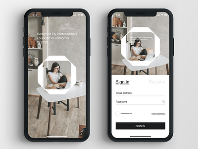 UI | Interior Design App (Splash + Login Screen) adobe xd app architecture design interior design ios iphone 11 sign in screen splash screen ui ux