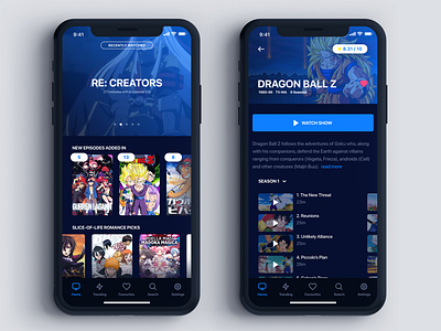 UI | Streaming App (Dark Mode)