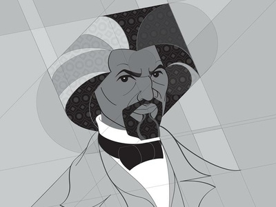 Frederick Douglass 01 afro geometric vector art 2019 month history black douglass frederick donavonmadethat donavon brutus