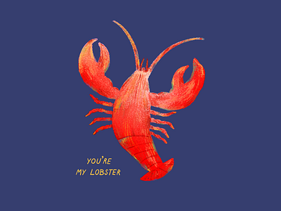 My Lobster artoftheday blue character colorful design doodle doodle art illustration illustrationoftheday lobster orange yellow