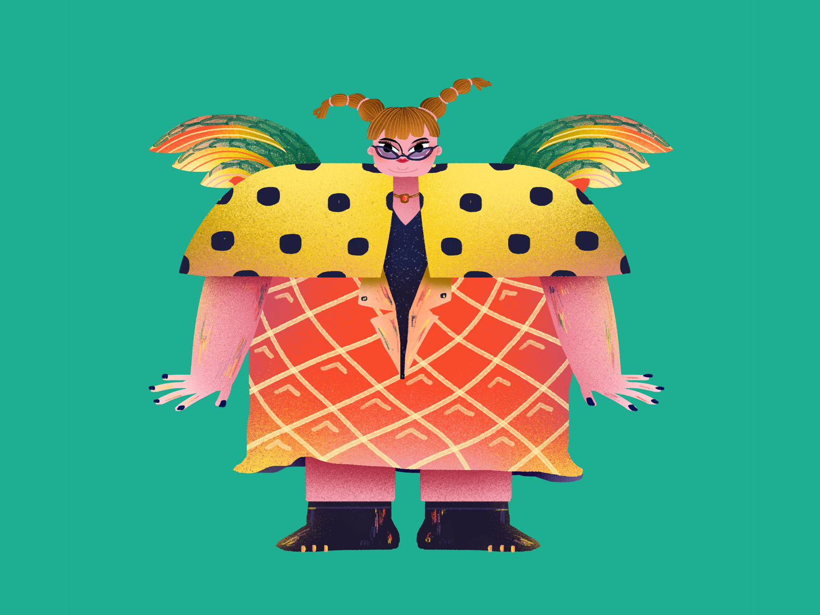 Pineapple girl by 22mm.t on Dribbble