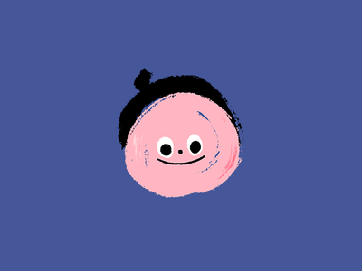 Lovely Pinky Circle artoftheday blue character circle colorful design doodle doodle art dot eyes face hair illustration illustrationoftheday pink