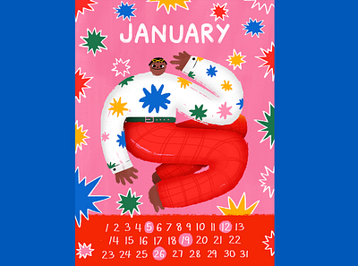 January 2020 Calendar 2020 calendar character design doodle illustration illustrationoftheday january