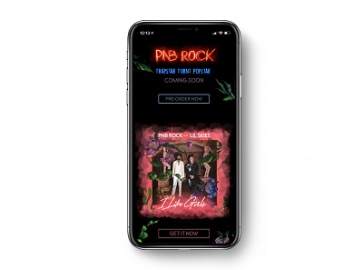 PNB Rock Tour Website branding mobile webdesign