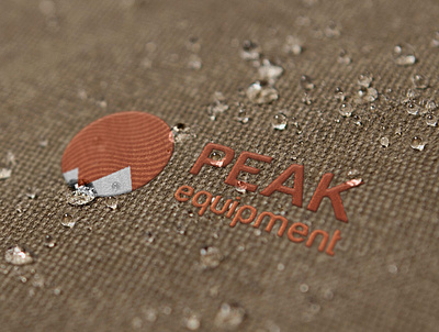 Peak Equipment backpack badge branding branding design design embroidery graphic design lifestyle logo mockup outdoor typography