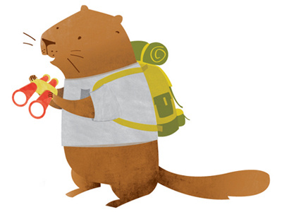 Marmota animals character illustration vector