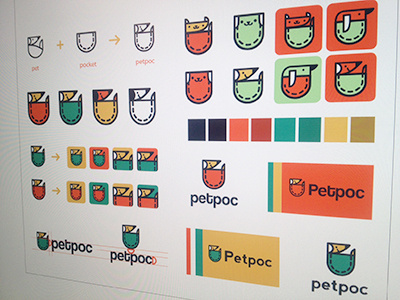 Petpoc Branding Artboard brand branding design dog graphic icon identity logo petpoc pets
