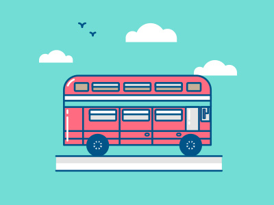 London Bus bus icon illustration illustrio london transport uk vector