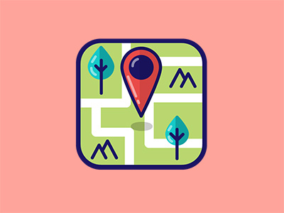 Map Icon design digital icon location map vector