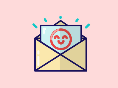 You got mail :-) computer design digital email graphic happy icon illustration internet smile vector