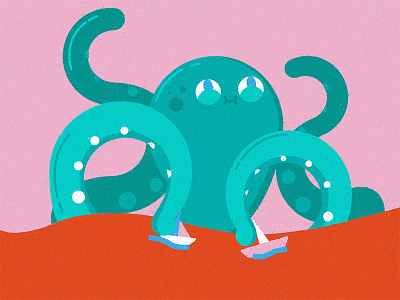 Octopus :3 animal animation baby boats challenge character cute design gif illustration monster octopus