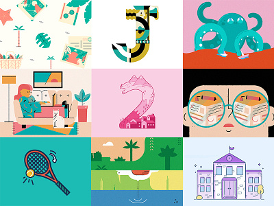 Dribbble Best of 2016 2016 2017 best character collection dribbble editorial gif icon illustration magazine newyear