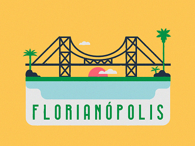 Florianópolis brazil bridge florianópolis illustration places sunset tropical