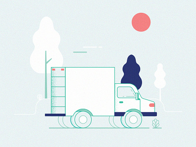 Truck experiment identity illustration landscape texture transport truck vector