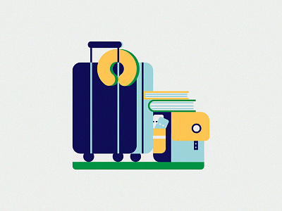 Baggage airport baggage bags illustration organised storage tourist travel trip trolley