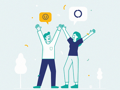 ☺ brand branding celebrate character couple happy illustration recycle reward
