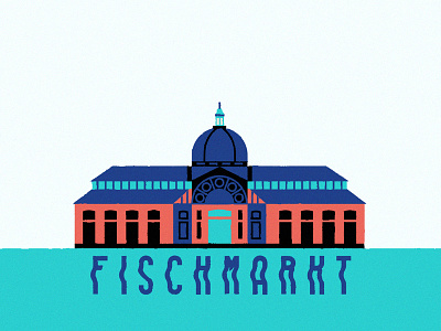 Hamburg Fischmarkt digital filter fischmarkt germany hamburg icon illustration market snapchat tourism typography vector