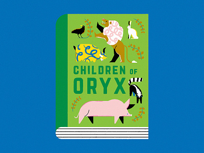 Children of Oryx animals book character cover design editorial fanart genetics illustration margaretatwood