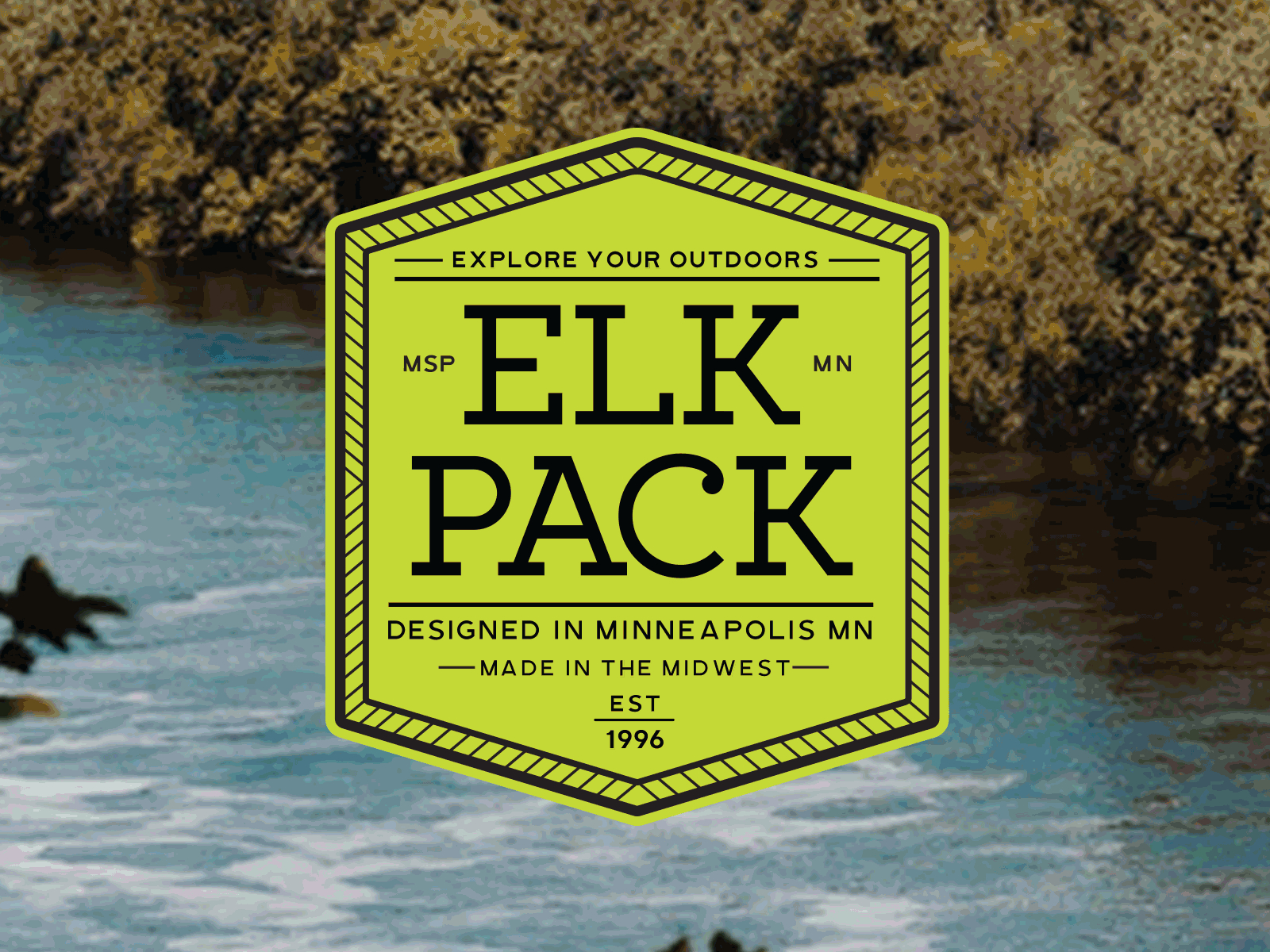 Elk Pack logo badge design logo typography vector