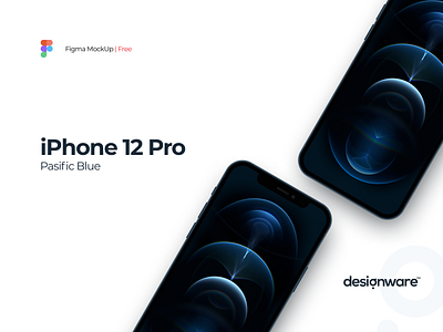 iPhone 12 Pro (Pasific Blue) | Free MockUp apple design figma illustration iphone mobile mockup ui ux
