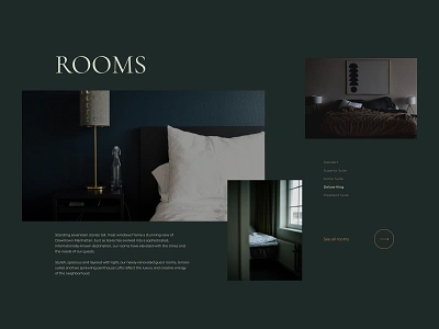 Hotel Website branding hotel landing page logo rooms typography ui uidesign ux website