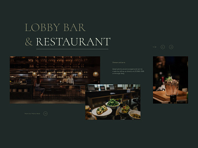 Hotel Website bar branding design graphic design hotel lobby bar logo menu restaurant typography ui ux website