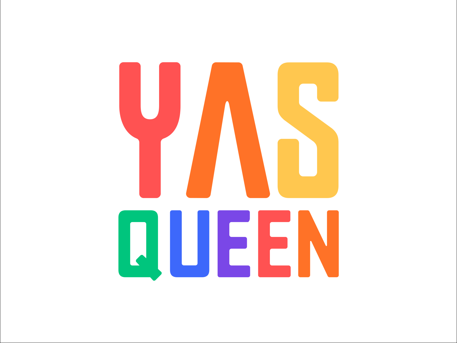 Yas Queen animation blue colorful cute design equality illustraion june lettering lgbt loop motion pride queen queer rainbow red simple type vector