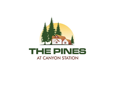The Pines at Canyon Station canyon design house illustration logo pines station vector