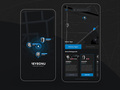 1EyeOnU — Security Service app app design apple application booking design flat illustration taxi ui ux web