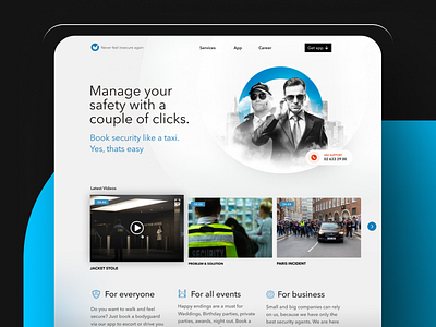 1EyeOnU — Website Design Concept for Security Service branding design minimal ui ux web website