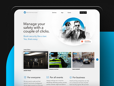 1EyeOnU — Website Design Concept for Security Service