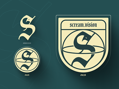 Scream.Vision Crest Design branding crest design dribbble illustration logo vector warmup