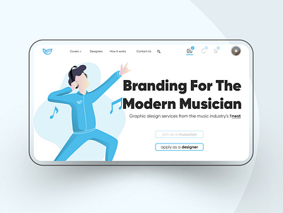 Re-design Concept for Melodynest app branding design illustration minimal ui website