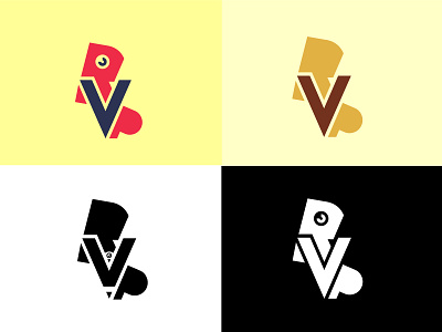 RVP Logo black white branding logo logo design vector words