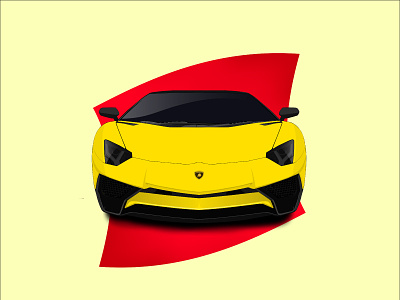 Lamborghini Aventador aventador design illustrator vector yellow