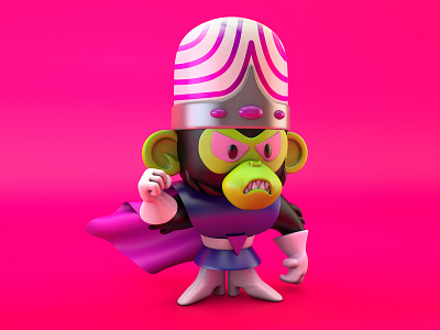 Mojo jojo 3D 3d art cinema4d design graphic design illustration sketch