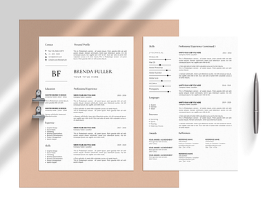 Classic Resume Template for MS Word and Pages