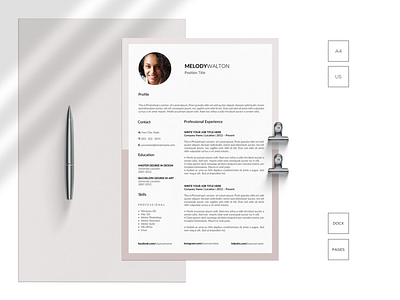 Resume Design - Template for Word and Pages
