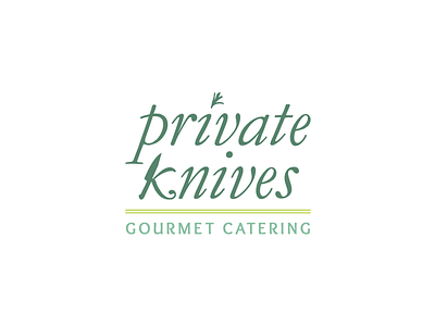 Catering Logo - alternate version catering garnish identity knife logo