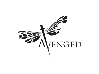 Avenged Logo broken concept dagger identity logo music wings