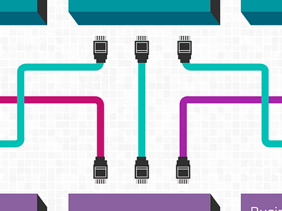 Ethernet cables in flowchart