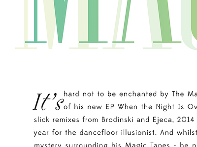Typography editorial gradient layout magazine retina text type typography