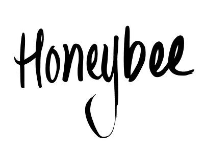 Honeybee Logo WIP brand hand lettering hand lettering logo logotype type