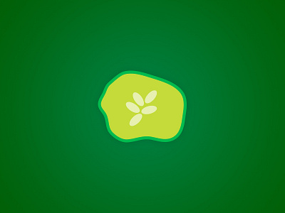 Cute Pickle Slice food icon pickle seeds vector