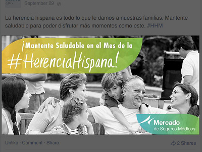 Facebook post campaign facebook post hand lettering healthcare hispanic social media spanish type