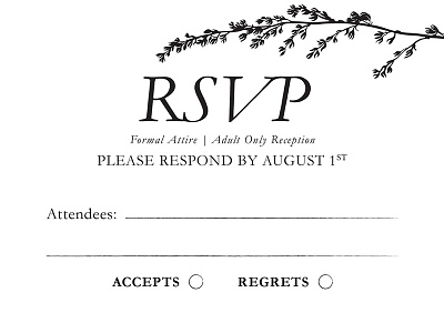 RSVP invitation wedding