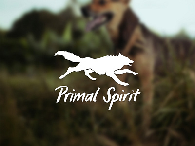 Primal Spirit branding dog hand lettering handwriting identity logo wolf