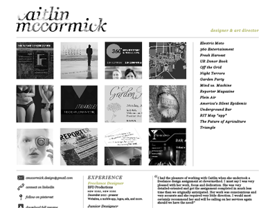 Portfolio Redo #23401234012 black black and white clean graphic design grid minimal personal portfolio spot color type typography web white