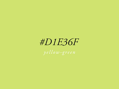 yellow-green // Favorite Color Playoff color playoff