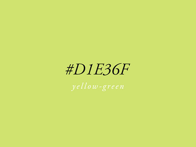 yellow-green // Favorite Color Playoff